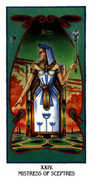 Mistress of Sceptres Tarot card in Ibis Tarot deck