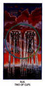 Two of Cups Tarot card in Ibis deck