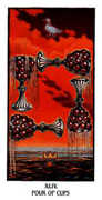 Four of Cups Tarot card in Ibis Tarot deck