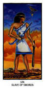 Slave of Swords Tarot card in Ibis deck