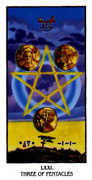 Three of Pentacles Tarot card in Ibis deck