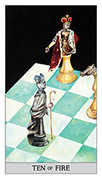 Ten of Wands Tarot card in Japaridze deck