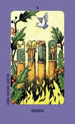 Four of Wands Tarot card in Jolanda Tarot deck