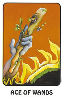 Ace of Wands Tarot card in Karma Tarot deck