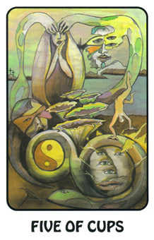 Five of Cups Tarot card in Karma Tarot deck