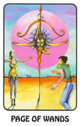 Page of Wands Tarot card in Karma deck