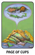 Page of Cups Tarot card in Karma deck