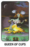 Queen of Cups Tarot card in Karma Tarot deck