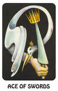 Ace of Swords Tarot card in Karma Tarot deck