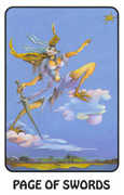 Page of Swords Tarot card in Karma deck