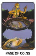 Page of Coins Tarot card in Karma deck