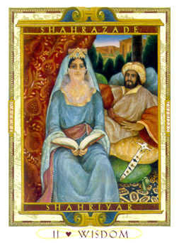 The High Priestess Tarot card in Lovers Path Tarot deck