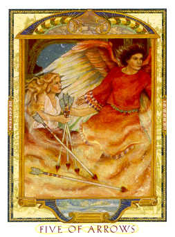 Five of Swords Tarot card in Lovers Path Tarot deck