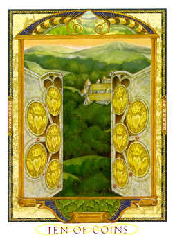 Ten of Coins Tarot card in Lovers Path Tarot deck