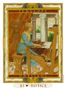 Justice Tarot card in Lovers Path deck