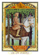 Six of Wands Tarot card in Lovers Path Tarot deck