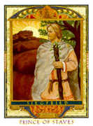 Knight of Wands Tarot card in Lovers Path Tarot deck