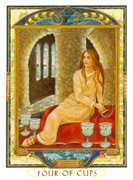 Four of Cups Tarot card in Lovers Path deck