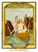 Six of Swords Tarot card in Lovers Path deck