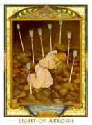 Eight of Swords Tarot card in Lovers Path Tarot deck