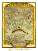 Ten of Swords Tarot card in Lovers Path deck