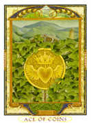 Ace of Coins Tarot card in Lovers Path Tarot deck