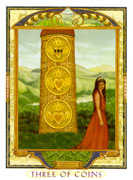 Three of Coins Tarot card in Lovers Path deck