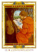 The Hermit Tarot card in Lovers Path deck