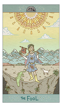 The Fool Tarot card in Luna Sol Tarot deck