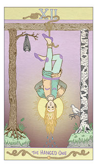 The Hanged Man Tarot card in Luna Sol Tarot deck