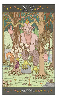 The Devil Tarot card in Luna Sol Tarot deck