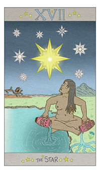 The Star Tarot card in Luna Sol Tarot deck