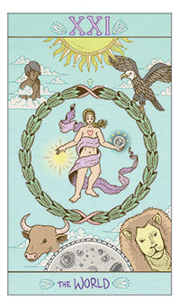 The World Tarot card in Luna Sol Tarot deck