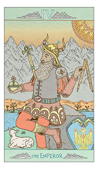 The Emperor Tarot card in Luna Sol Tarot deck