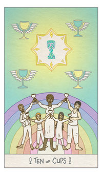 Ten of Cups Tarot card in Luna Sol Tarot deck