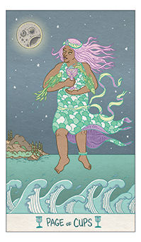 Page of Cups Tarot card in Luna Sol Tarot deck