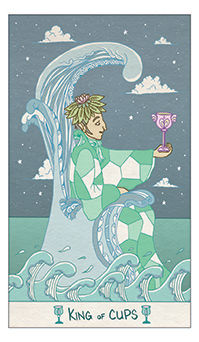 King of Cups Tarot card in Luna Sol Tarot deck