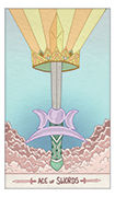 Ace of Swords Tarot card in Luna Sol deck
