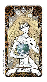 The World Tarot card in Magic Manga Tarot deck