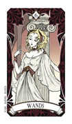 Six of Wands Tarot card in Magic Manga Tarot deck