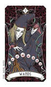 Seven of Wands Tarot card in Magic Manga Tarot deck