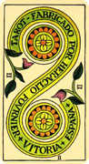 Two of Coins Tarot card in Marseilles deck