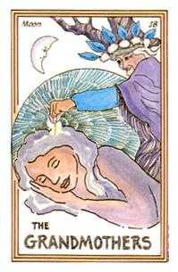 The Moon Tarot card in Medicine Woman Tarot deck