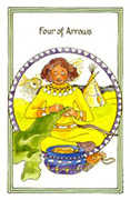 Four of Arrows Tarot card in Medicine Woman Tarot deck