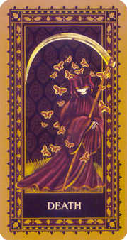 Death Tarot card in Medieval Cat Tarot deck