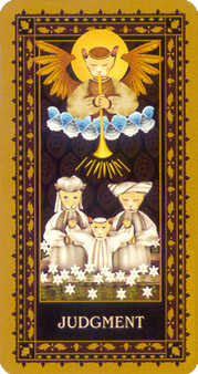 Judgement Tarot card in Medieval Cat Tarot deck