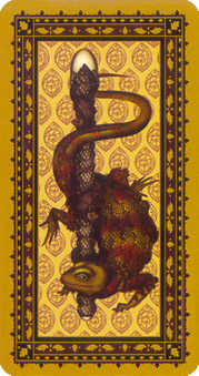 Ace of Wands Tarot card in Medieval Cat Tarot deck