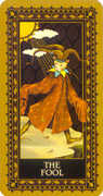 The Fool Tarot card in Medieval Cat deck