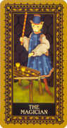 The Magician Tarot card in Medieval Cat deck