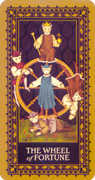 Wheel of Fortune Tarot card in Medieval Cat Tarot deck